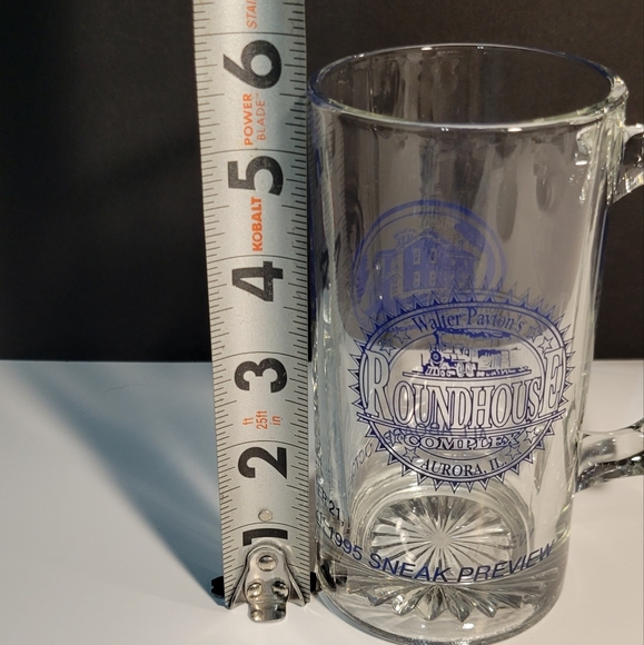 Glass Beer Mug With Handle 1995 Aurora Historical Society - Picture 7 of 8